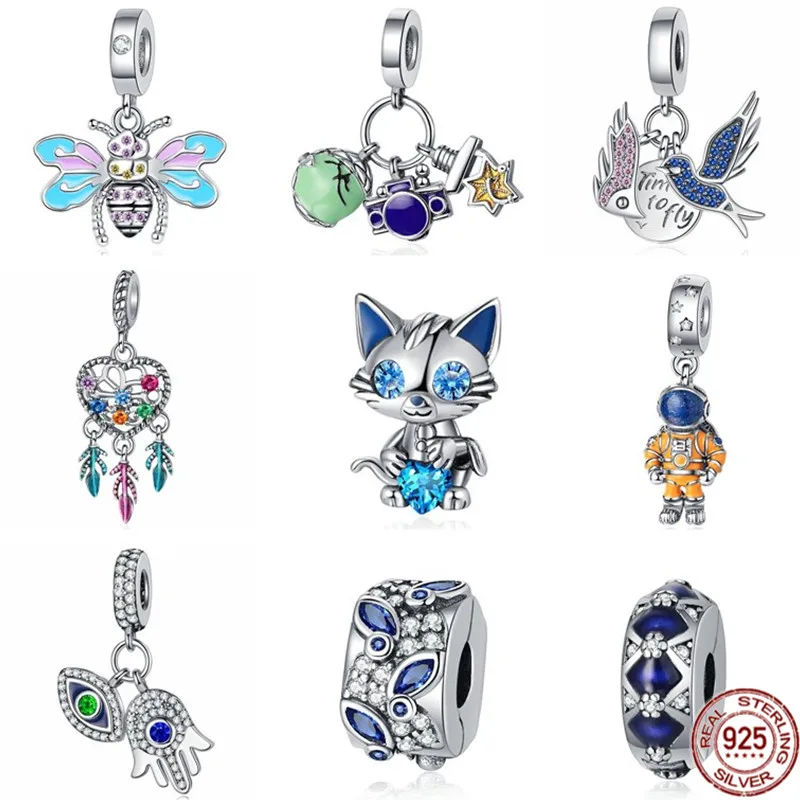 

NEW 925 Sterling Silver Gift Dream Catcher Dangle Pendant Charm Bead Fit Original Pandora Bracelet Bangle Jewelry for Women