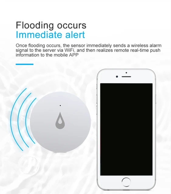 Tuya Zigbee water immersion sensor intelligent water leakage alarm sensing application remote control application reminder 3