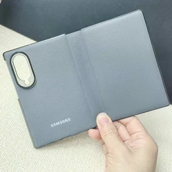 Leather Flip Phone Case - Full Protective Shockproof Folding Shell for Galaxy Z Fold 8 Ultra (Gray)