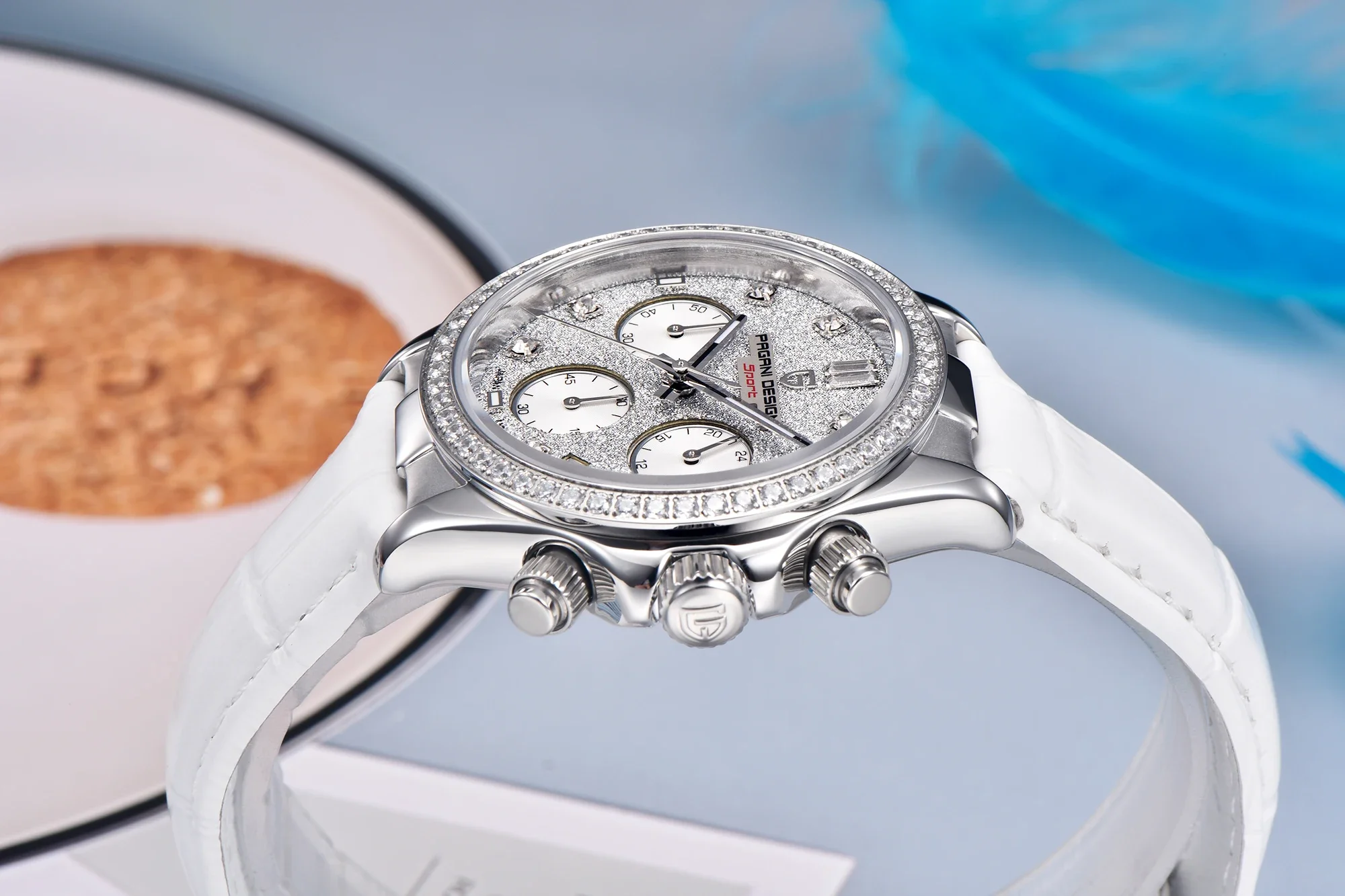 PAGANI DESIGN Female Wristwatch Chronograph Date Sport Girl Lady Clock Top Brand Luxury Genuine Leather Quartz Women Watch 1730