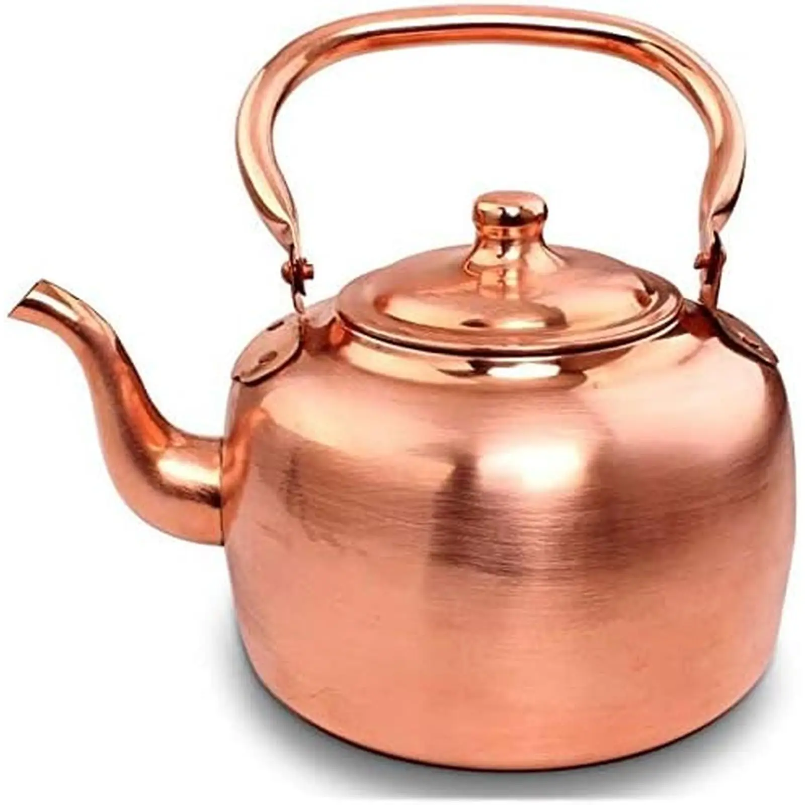 Handmade Thickened Copper Kettle-Old Fashioned Purple Copper Boiling Kettle for Gas Stove Multi-Functional Soup Cooker