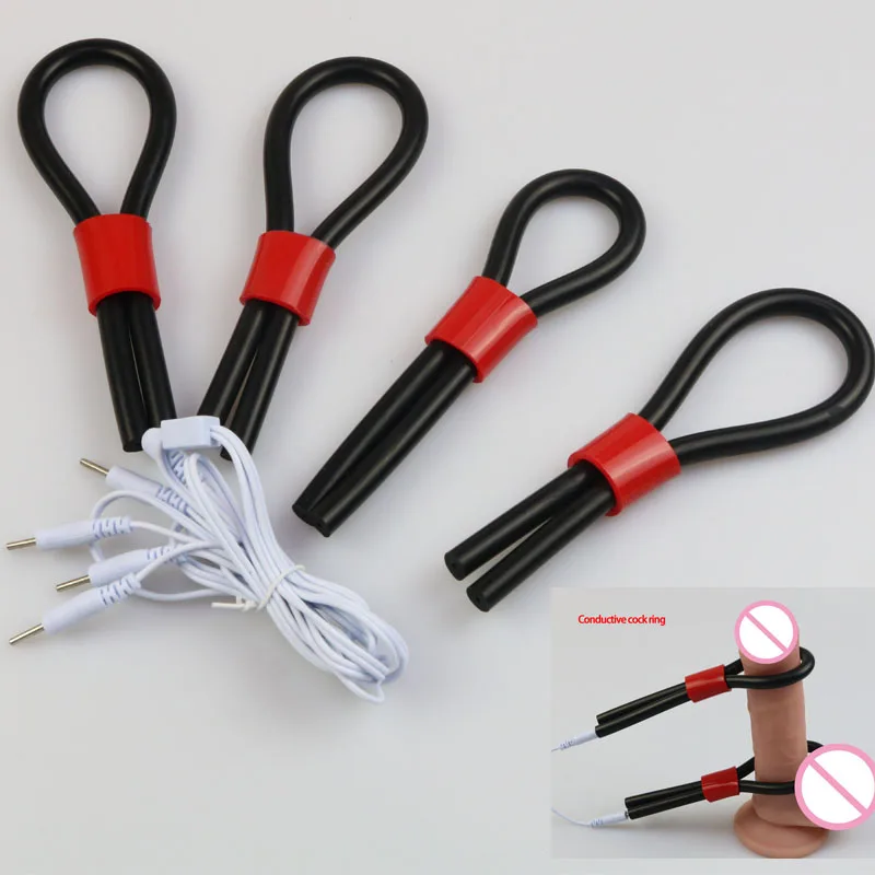 

E-Stim DIY Adjustable Conductive Cock Rings Monopolar Electrosex Penis Ring Rubber Tube Electrodes Sex Toys 8mm OD 1.5mm ID