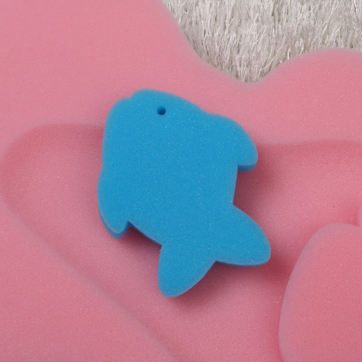 1 pezzo di tappetino da bagno per bambini, in spugna, antiscivolo, leggero, ad asciugatura rapida, morbido e confortevole per il bagno dei neonati, supporto per testa, collo e schiena, colore rosa - immagine 6