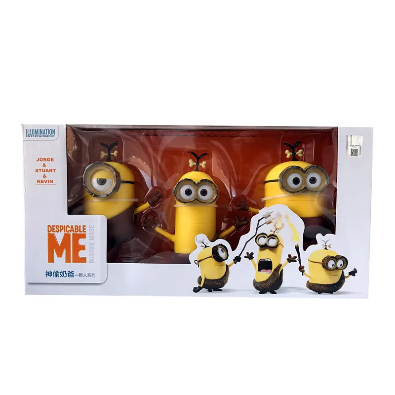 thumbnail image 1 of Figura de Kevin Bob Stuart de los Minions de Mi villano favorito, modelo de película de animación de la serie Savage People de la Guardia Británica, juguete coleccionable para niños, regalo, 1 of 5