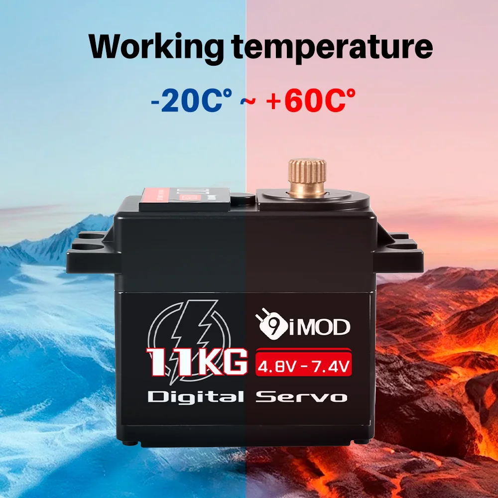 9IMOD 11KG Digital Servo Metal Gear RC Servo 4,8V-7,4V Digital Micro Cored Motor für Fernbedienung 1/16 Auto Flugzeug Starrflügel – Detail 5