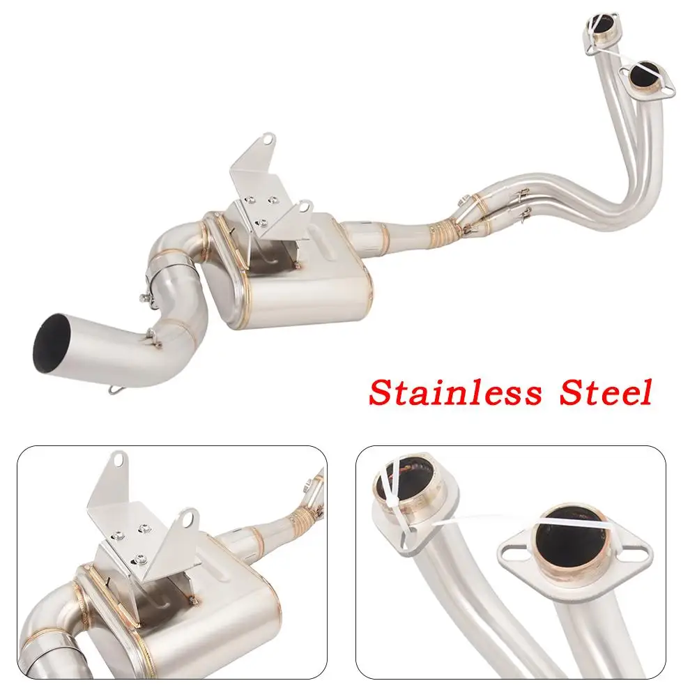 Header Pipe For kawasaki Z650 2017-2023 Motorcycle Exhaust Pipe Stainless Steel Box Front Link Tube Connect 51mm Muffler