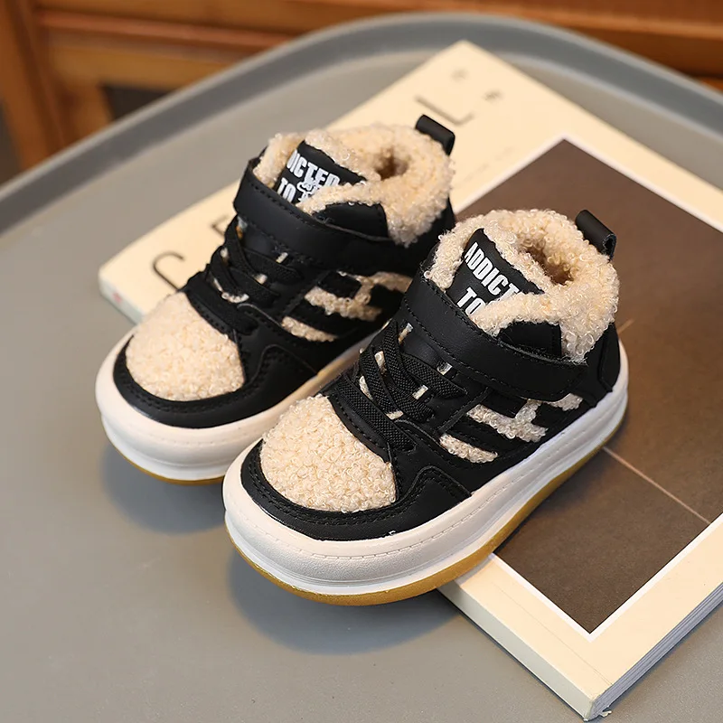 Children WInter Cotton Shoes Girls Warm Snow Boots WIth Thicken