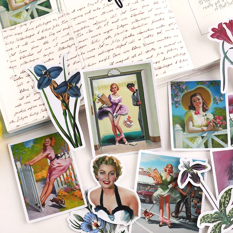 

14pcs vintage stickers handbook Stickers DIY Craft Photo Albums Sticker/Scrapbooking Stickers
