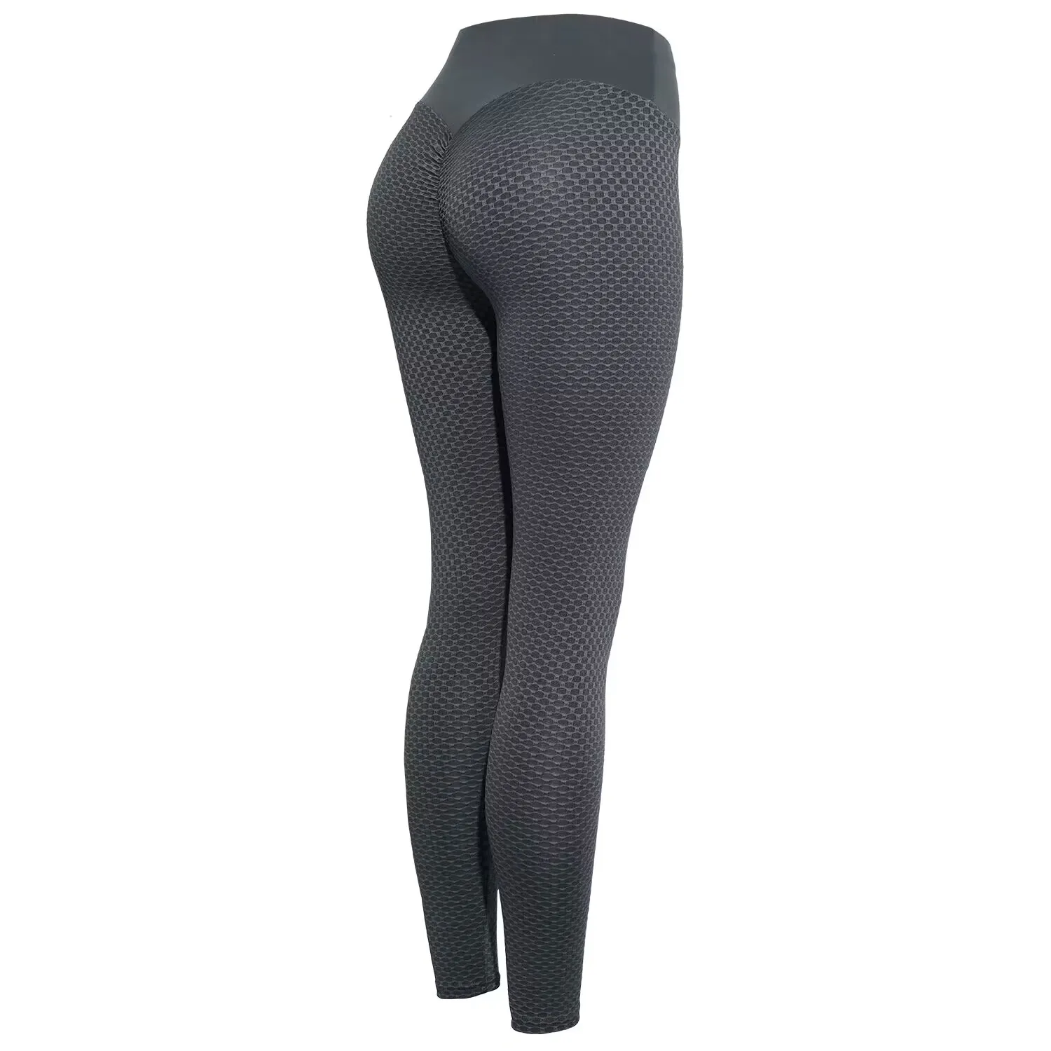 Leggings Gris y Negro de rejilla