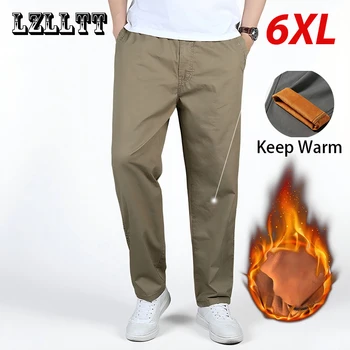 6XL Uomini di Inverno In Pile Pantaloni Da Jogger Pantaloni Cargo Da Uomo Pantaloni Da Uomo Sport Pantaloni Della Tuta Addensare Pantaloni Stile Pantaloni Maschili di Grandi Dimensioni 1