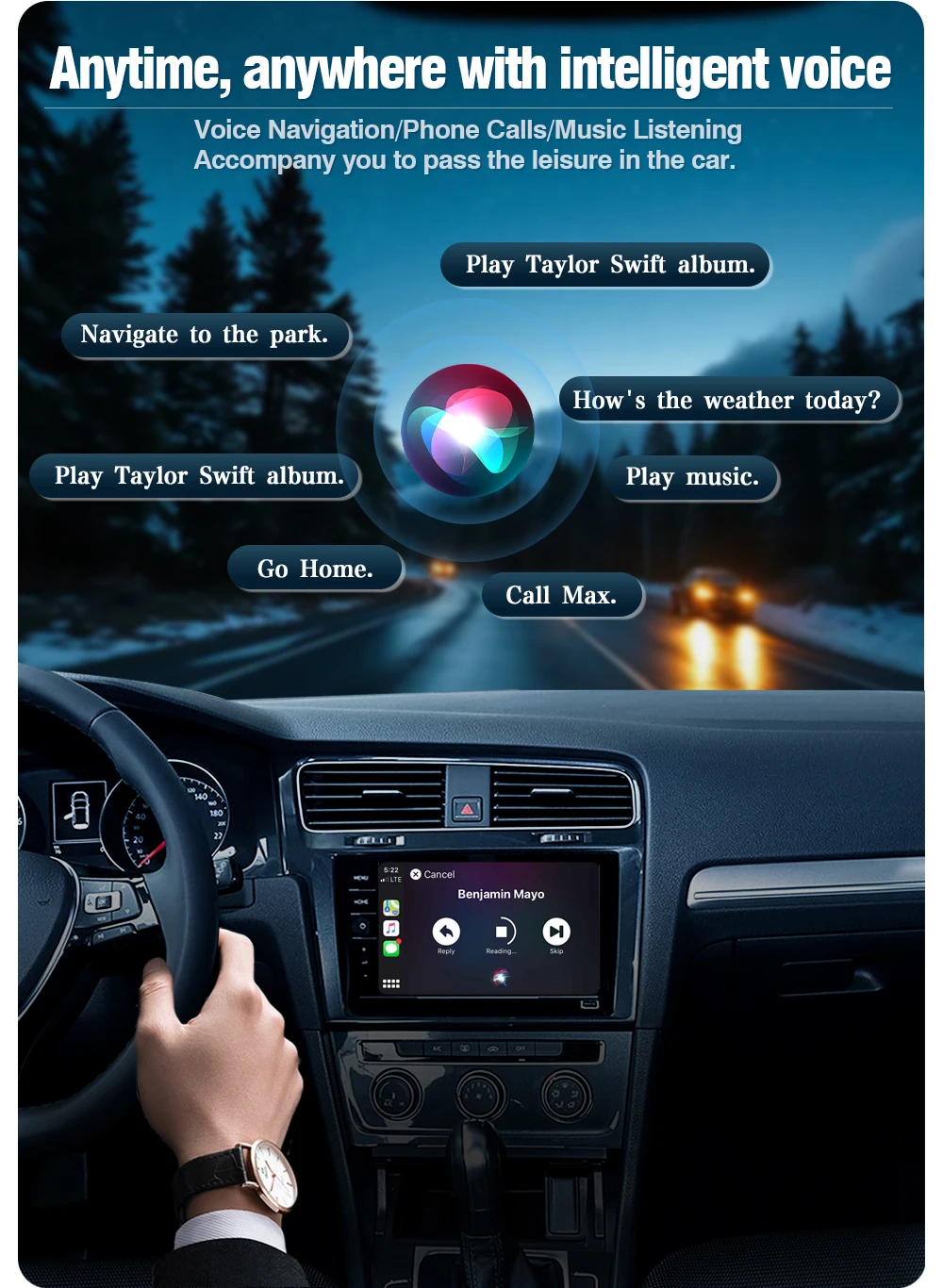 AUTOTOP Wireless CarPlay Android Auto für VW Skoda Seat Polo Tiguan Atlas Teramont Passat TouranT-Cross 8 & 9,2 Zoll MIB2.5 MIB3 – Detail 7