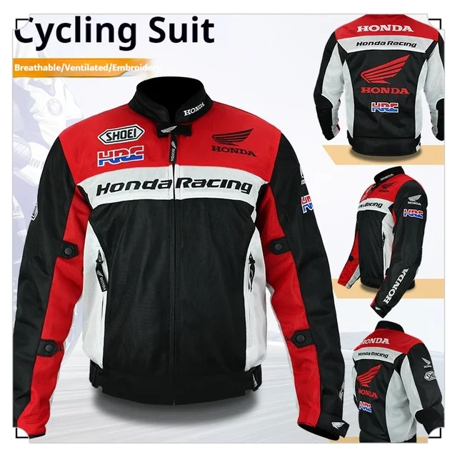 Motorcycle Racing Suit Embroidered Fall Breathable Motorcycle Travel Fashion Riding Loose Coat Handsome Rider Knight Equipment