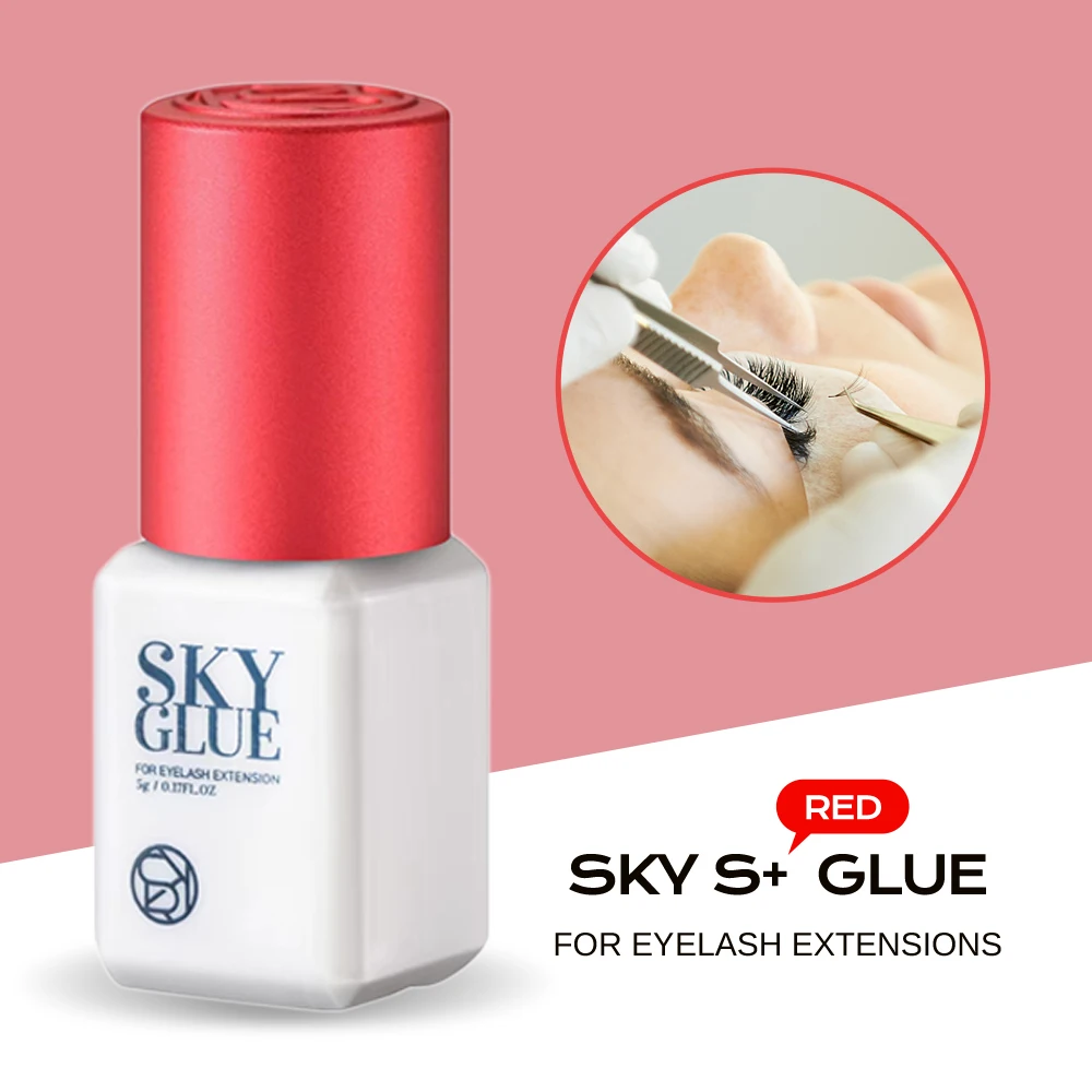 1 Bottle SKY S+ Glue Fake Eyelash Extension Korea Original 5ml Red Cap Beauty Health Lava Beauty Shop Makeup Tools Adhesive 6