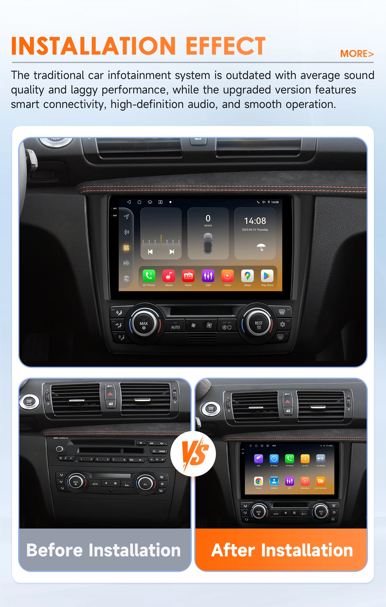 Hizpo Auto Zentrale Multimedia Radio Für BMW 1-Serie 1 Serie E87 E81 E82 E88 2004-2011 GPS Navigation 2 din Systeme CarPlay DSP – Detail 6