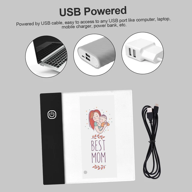 Flip Book Kit with Mini Light Pad LED Lightbox Tablet Design with Hole 300 Sheets Flipbook Paper Binding Screws for Drawing 6