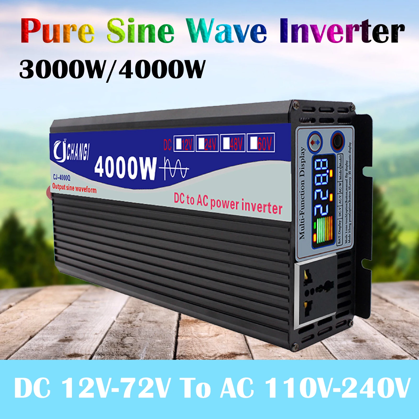 Reine Sinus-wechselrichter 12v 220v 3000W 4000W Power 12V 24V Zu AC 110V  220V 50/60HZ Konverter Solar Auto Wechselrichter Multi-Funktion - AliExpress