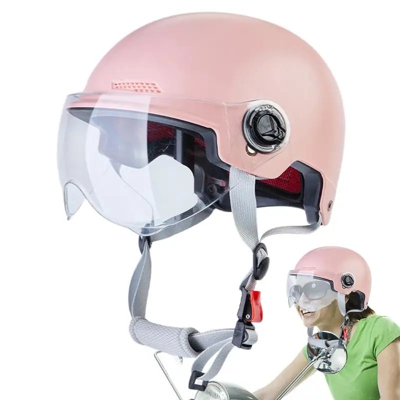 

Half Bike Helmets Highly-Protective Shock-Absorbing Half-Scooter Helmets Adult Helmets For Mountain Road Ebikes Electric Scooter