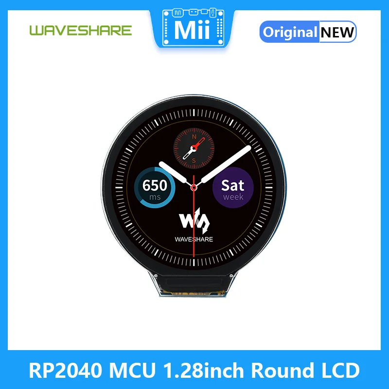Waveshare MCU ����, 1.28 ��ġ ���� LCD ���ӵ��� �� ���̷ν����� ���� ����, 264KB SRAM, 10 M, 100 M ������ RP2040