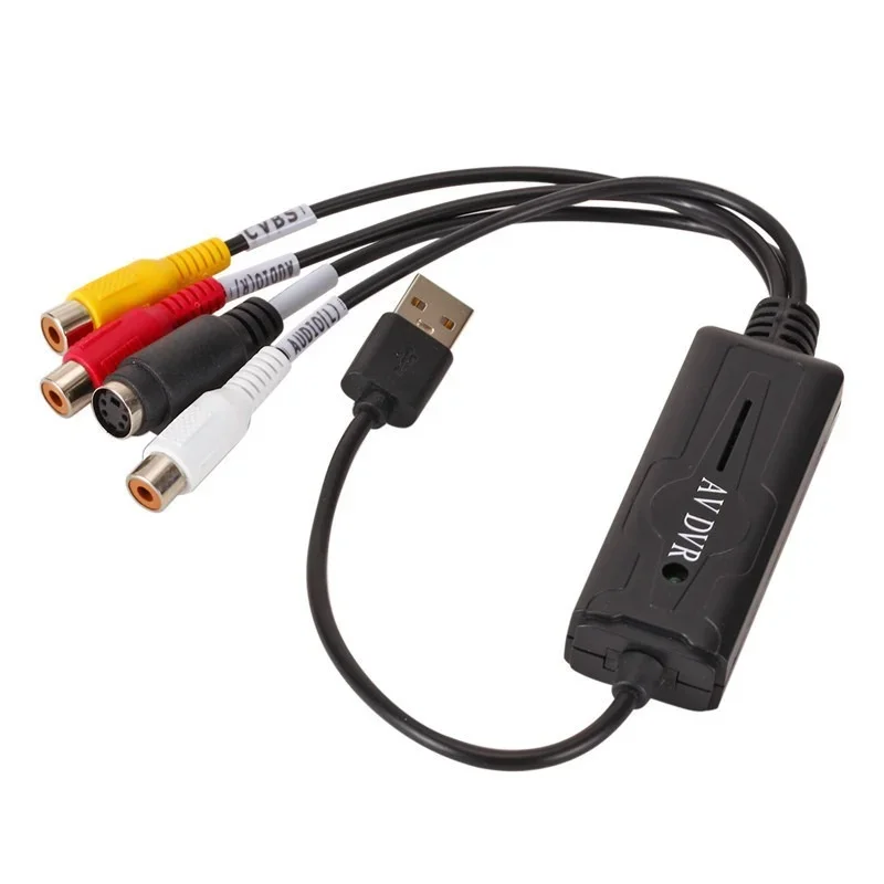 AV RCA-USB 2.0 케이블 어댑터 변환기, 오디오 비디오 캡처 카드 어댑터, TV DVD VHS 캡처 장치용 PC 케이블