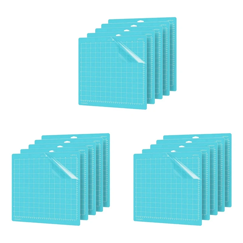 

15Pcs Cutting Mat Light Grip For Cricut One/Air/Explore Air2&Air 3 /Maker&Maker 3,Quilting Cutting Mats 12X12 Inch-Blue