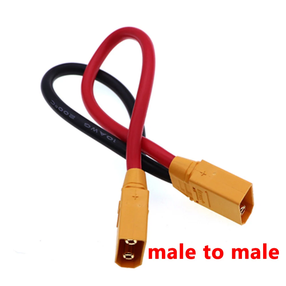 Connecteurs XT90 avec fil mâle/femelle 10CM-1M pour batterie RC