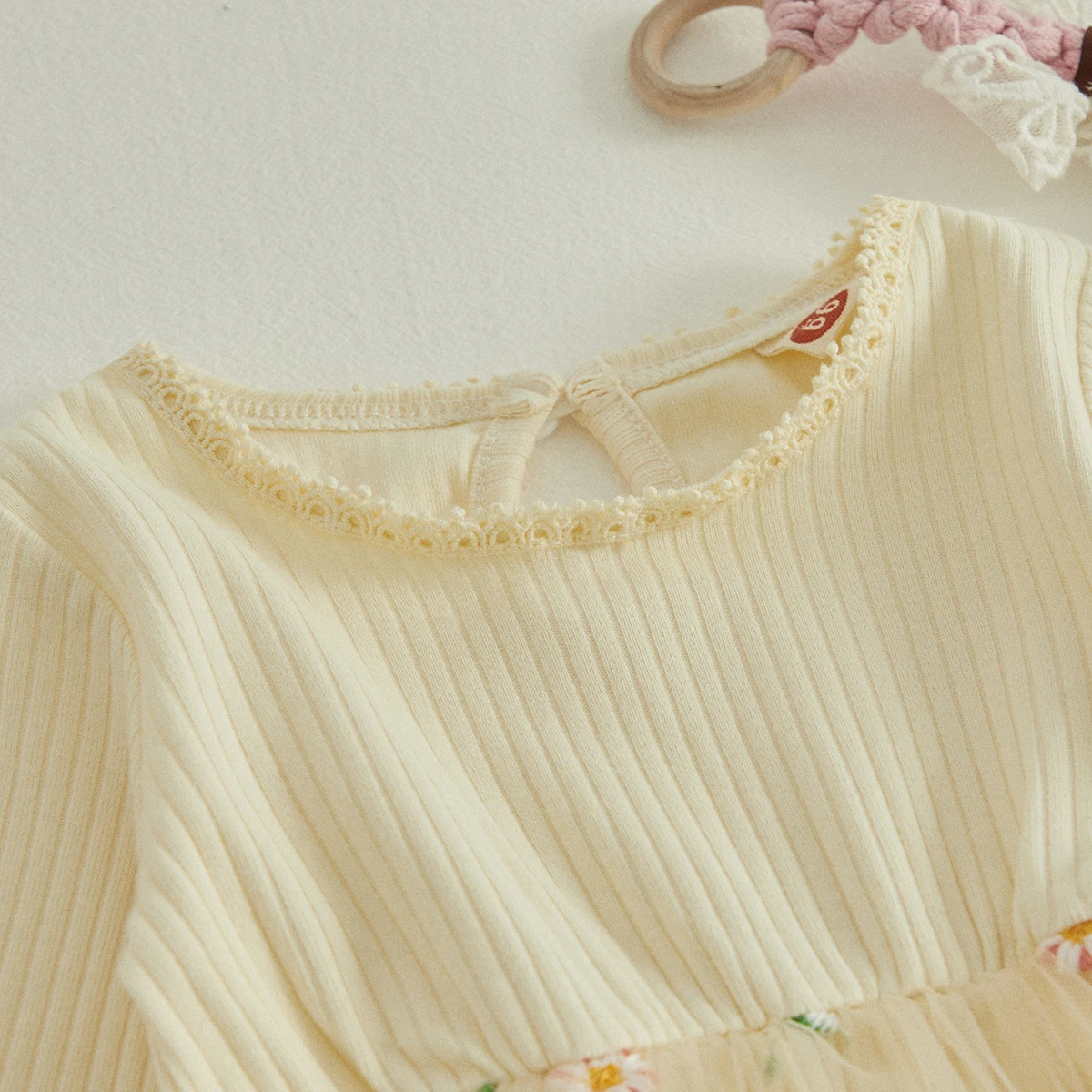 VISgogo Autumn Winter Princess Toddler Baby Girls Knit Romper Cute Long Sleeve Crewneck Bodysuits Floral Tutu Dress baby rompers,baby jumpsuit