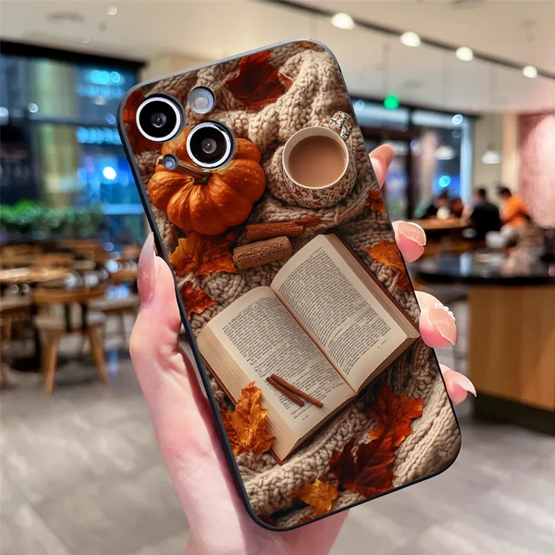 Autumn Landscape Maple Leaf Pumpkin Shockproof Phone Case - Soft Silicone Cover