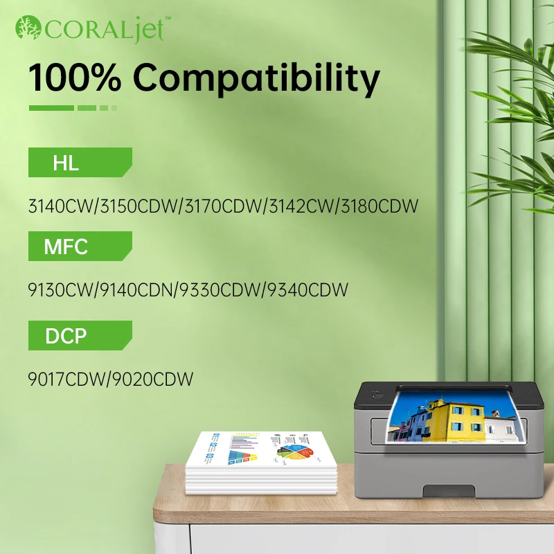 Coraljet Toner Cartridges Compatible For Brother TN241 TN245 Compatible with 9015CDW 9020CDW 9022CDW 3140CW 3142CW 3150CDN