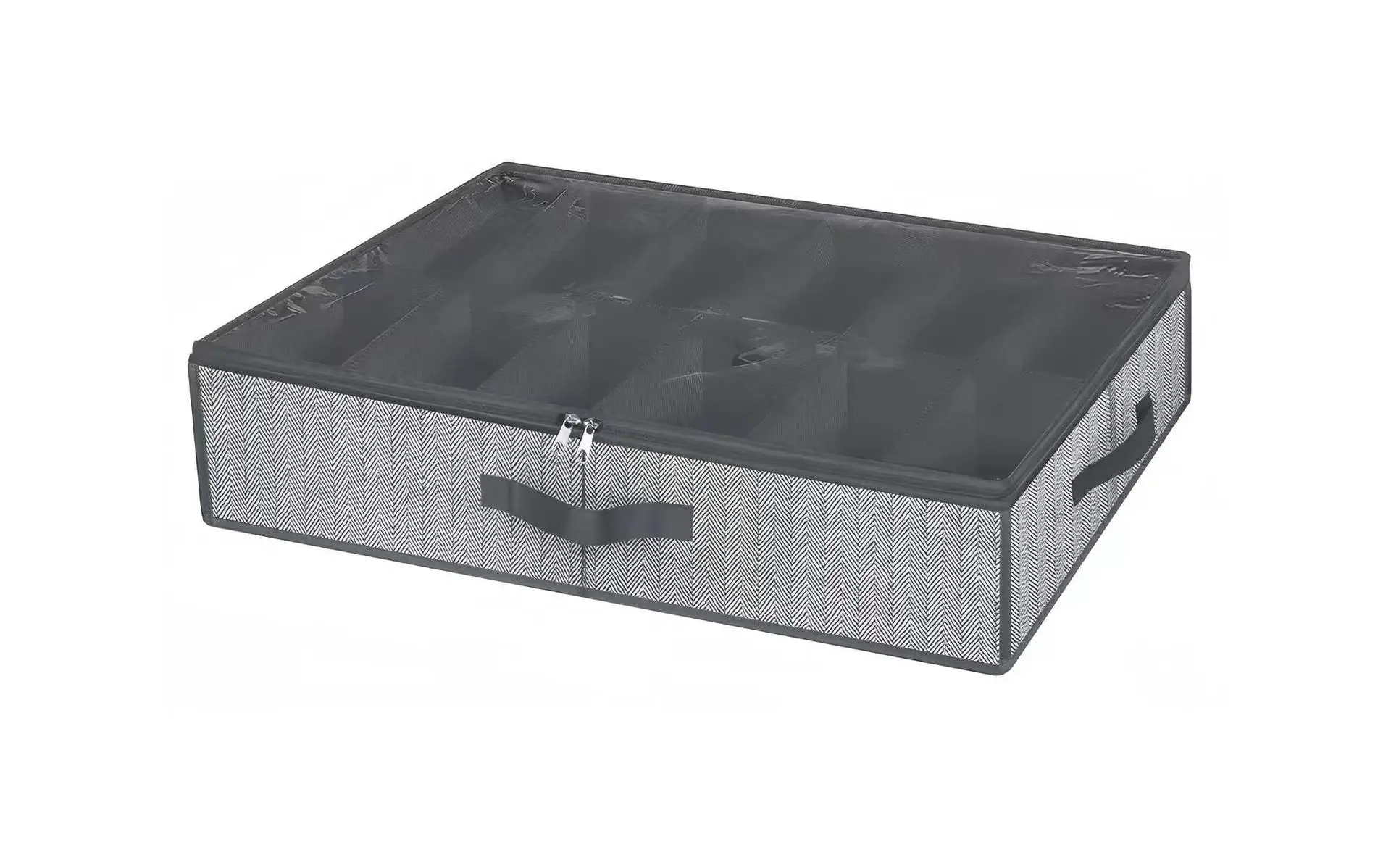 Under Bed Shoe Storage Organizer with Transparent Window - Holds 12 to 16 Pairs, Breathable and Foldable Design