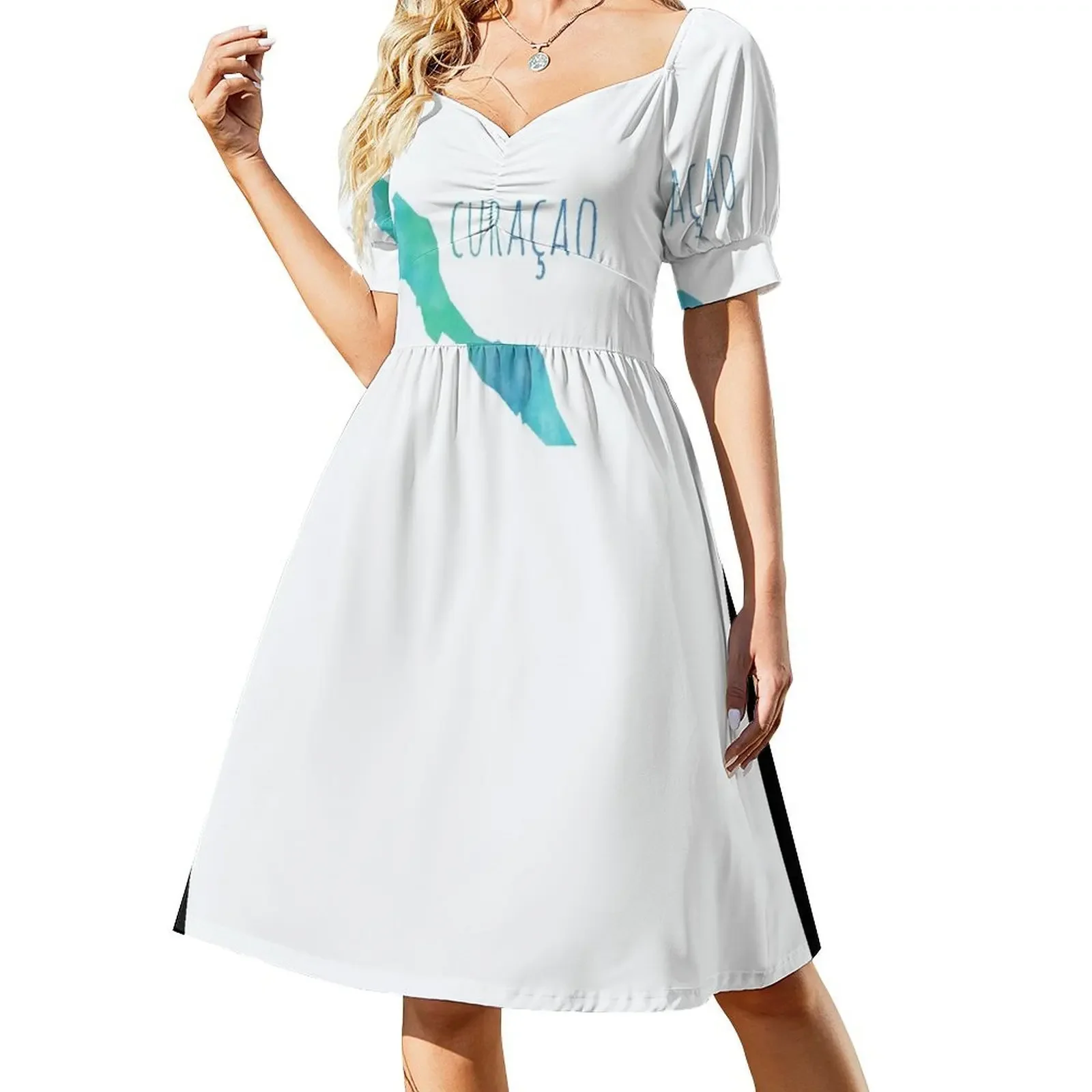 thumbnail image 1 of Vestido sin mangas Curacao vestidos elegantes para mujer vestido de fiesta vestido elegante de lujo para mujer, 1 of 7