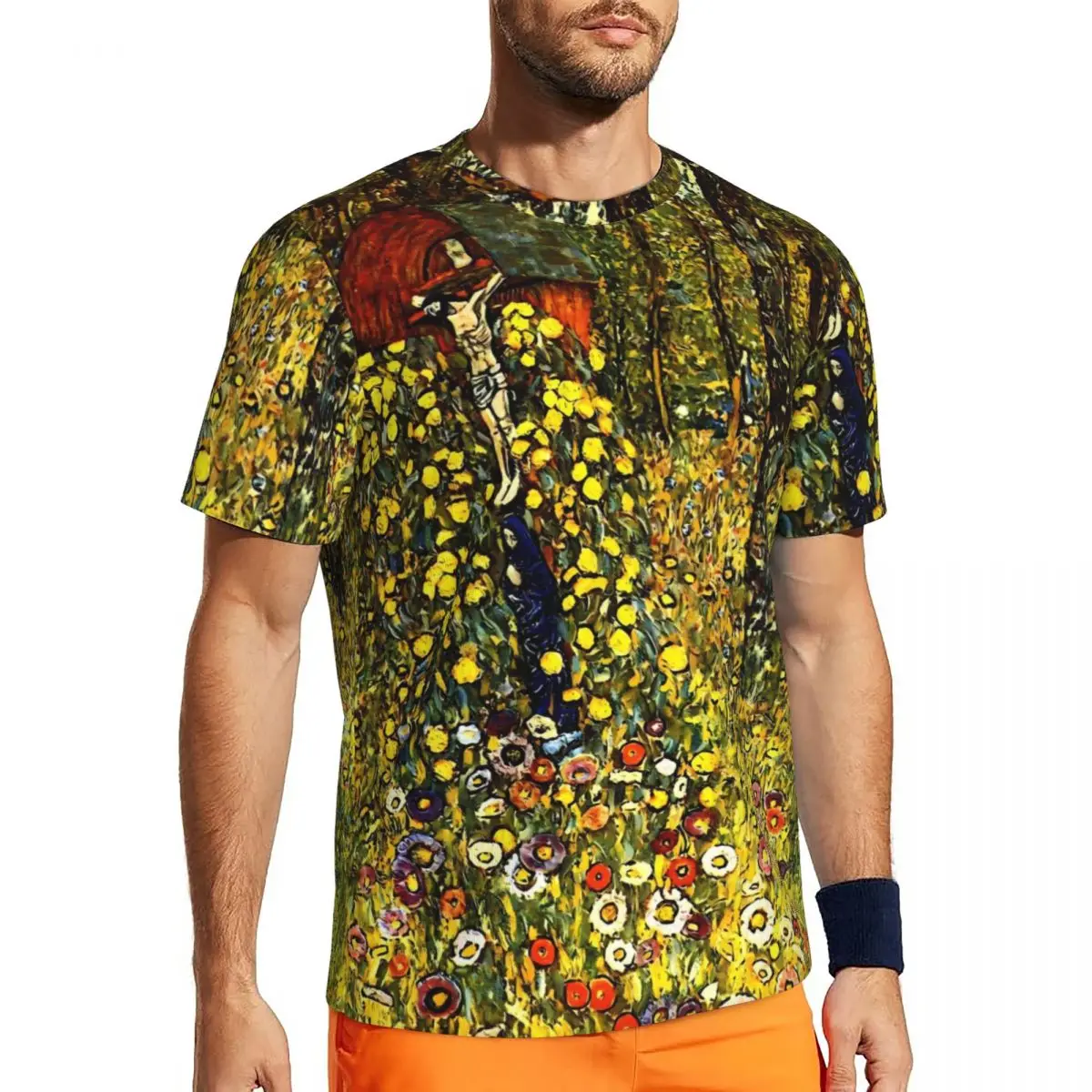 Gustav Klimt Art T Shirt Uomo Farm Garden Vintage Running T-Shirt Traspirante Beach Fashion Tee Shirt Pattern Big Size Clothes