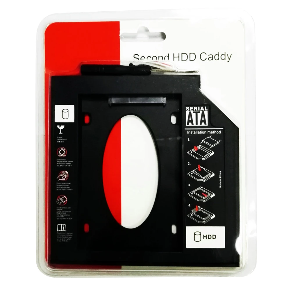 Ʈ CD DVD-ROM Optibay  ° SSD HDD ϵ ̺ ĳ  Ʈ, ˷̴ öƽ SATA 3.0, 9.5mm, 12.7mm