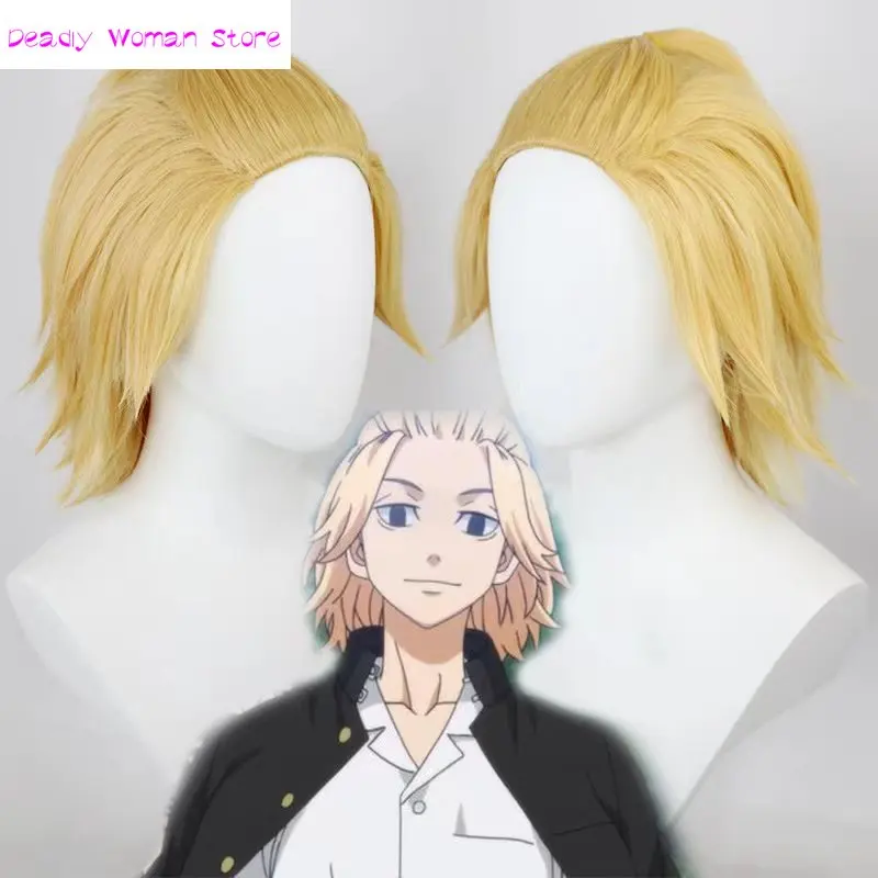 

Парик для косплея из аниме «Mikey», зеленая короткая термостойкая синтетическая подкладка с имитацией Токийского призрака