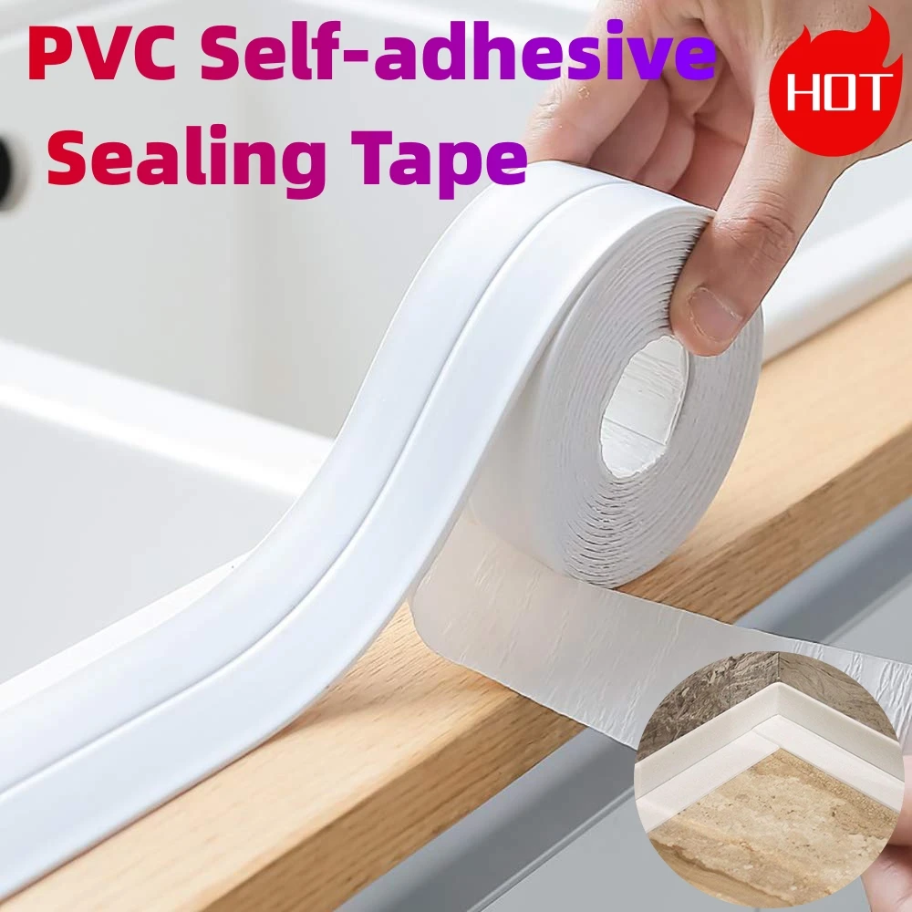 1RollShowerBathSealingTapePVCSelfAdhesiveWaterproofWall