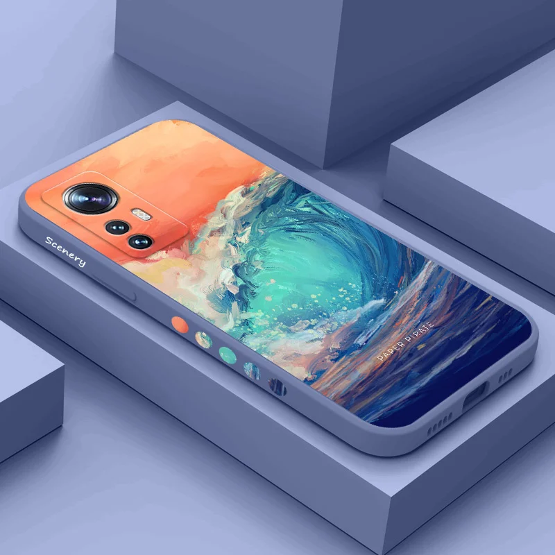 Magic Waves Liquid Silicone Phone Case - Vibrant Protective Cover