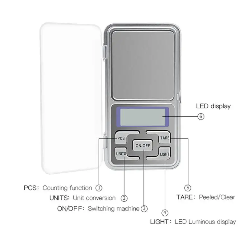 Digital Scale for Gold Sterling Silver Jewelry 100g/200g/300g/500g x 0.01g Mini Pocket