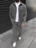 2025 Spring autumn Europe and the United States cross-border men's corduroy high quality long sleeve coat casual pants two piece 4