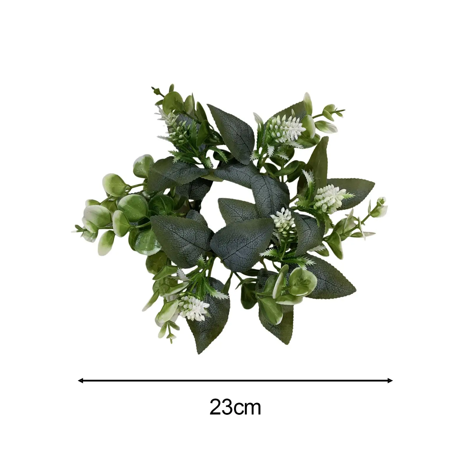 Candle Rings Eucalyptus Leaves Wreath Table Candle Holder Candle Wreath for Cafe Wedding Thanksgiving New Year Party Supplies