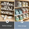 1/6Pcs Shoe Slots Organizer, Adjustable Shoe Support Rack, Double Layer Stack Shoe Holder, Shoe Stacker for Closet Organization 5