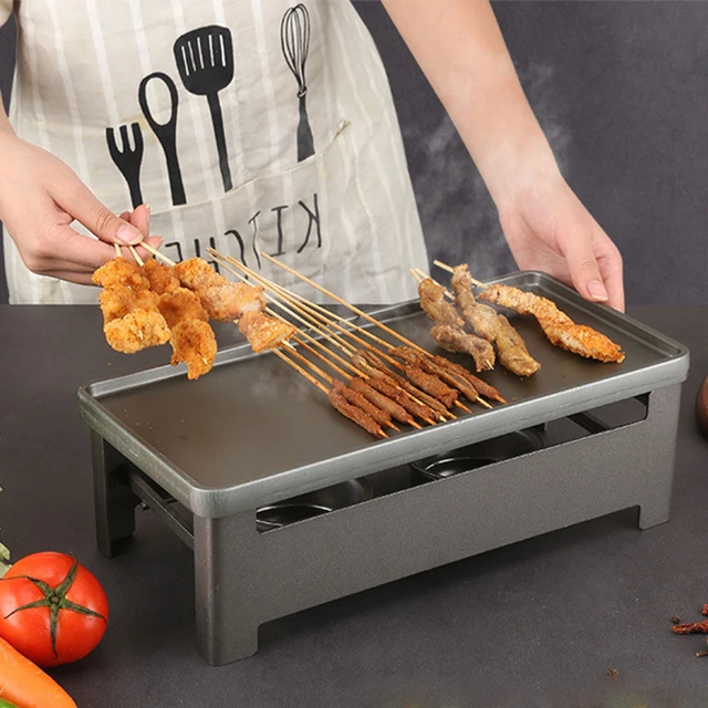 Parrilla eléctrica para barbacoa de mesa de 220V, estufa de