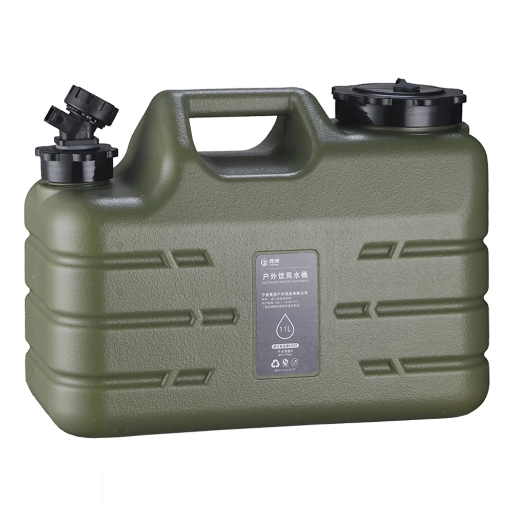 11L Outdoor Water Bin Large Capacity Portable Water Carrier with Detachable Faucet No Leakage for Camping Fishing Picnic Hiking