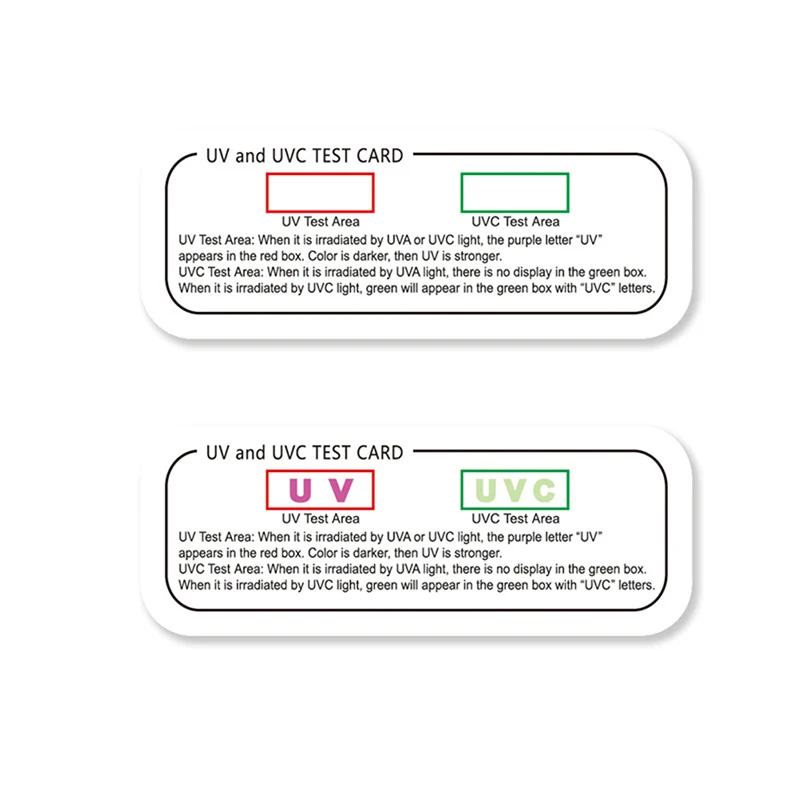 Uv test card 10PCS Light Ultraviolet Sterilization Test Cards UVA UVC Test Cards Light Wavelength Indicator UV test Accessories
