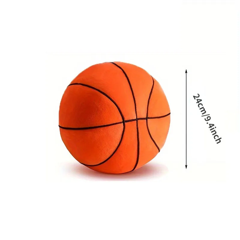 Plush Basketball Soft Stuffed Basketball Pillow Plush Sports Throw Pillows Gifts for Kids Teen Boys Room Bedroom Decorations