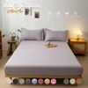 Full Size Cotton Fitted Sheet Mattress Pad with Elastic Bands for Single/Double/King/Queen Beds Bedspread Cover Protectors 3