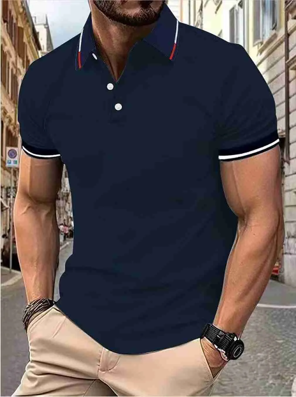 Men's Round Neck Short Sleeves Drop Shoulder T-Shirt | Casual