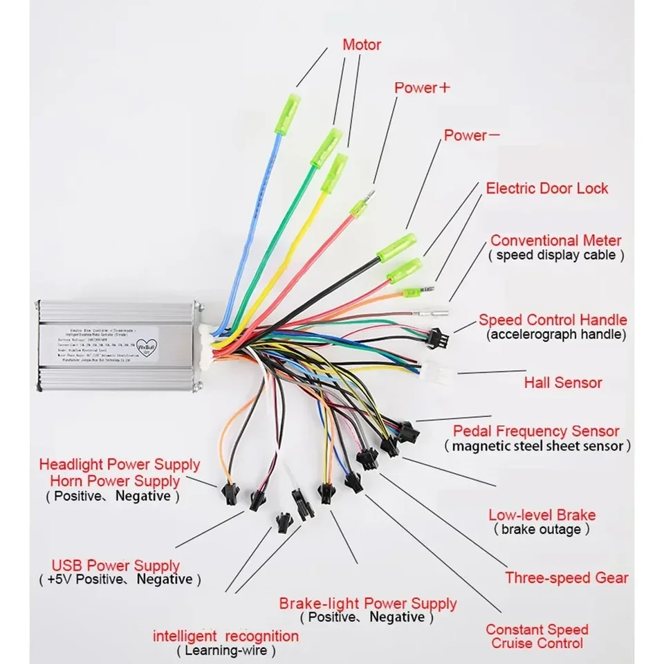 Sine Wave Brushless Controller 36/48/52V 350W MOS Tubes