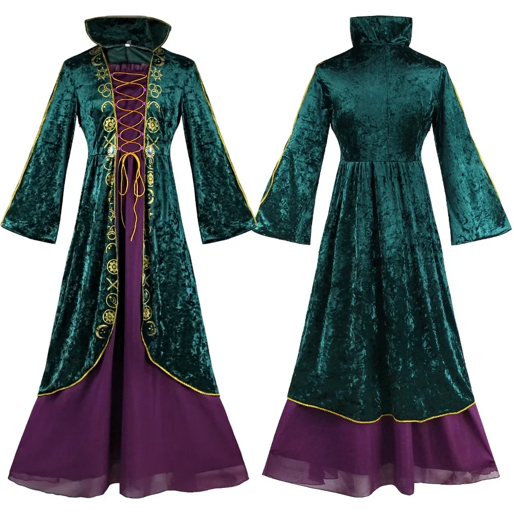 Halloween Movie Hocus Pocus Cosplay Winifred Witch Costume