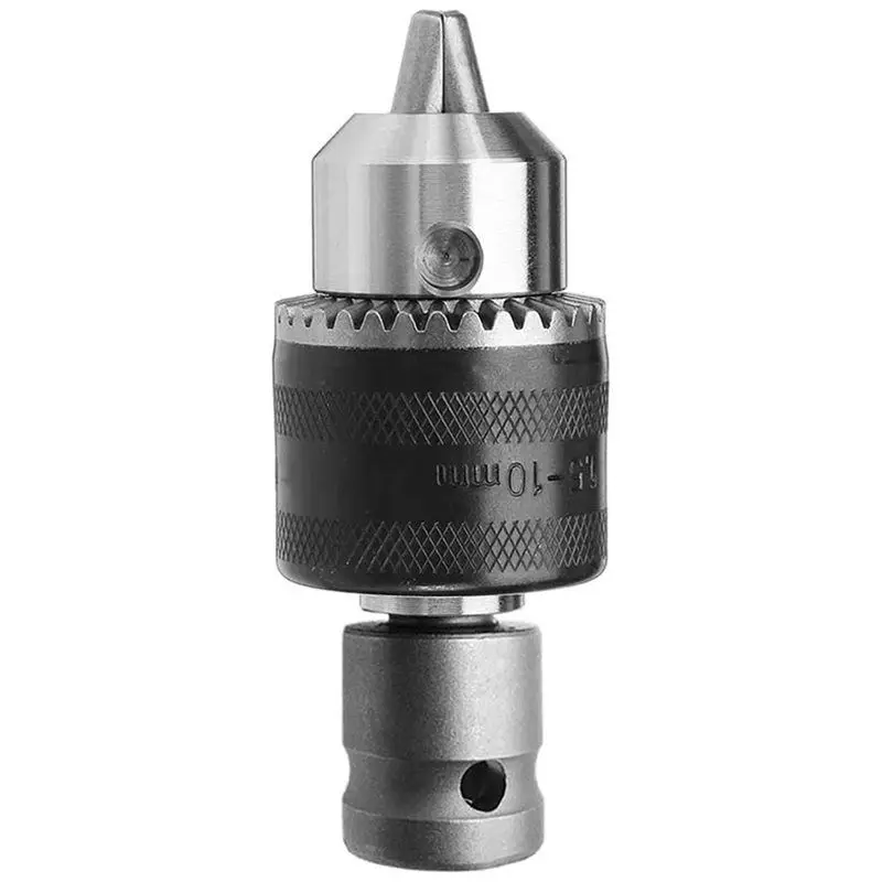 ABMS-6Pcs 1.5-10Mm 1/16 인치 - 3/8 인치 용량 키 드릴 척 렌치 컨버터 1/2 인치 소켓 사각형 암 어댑터