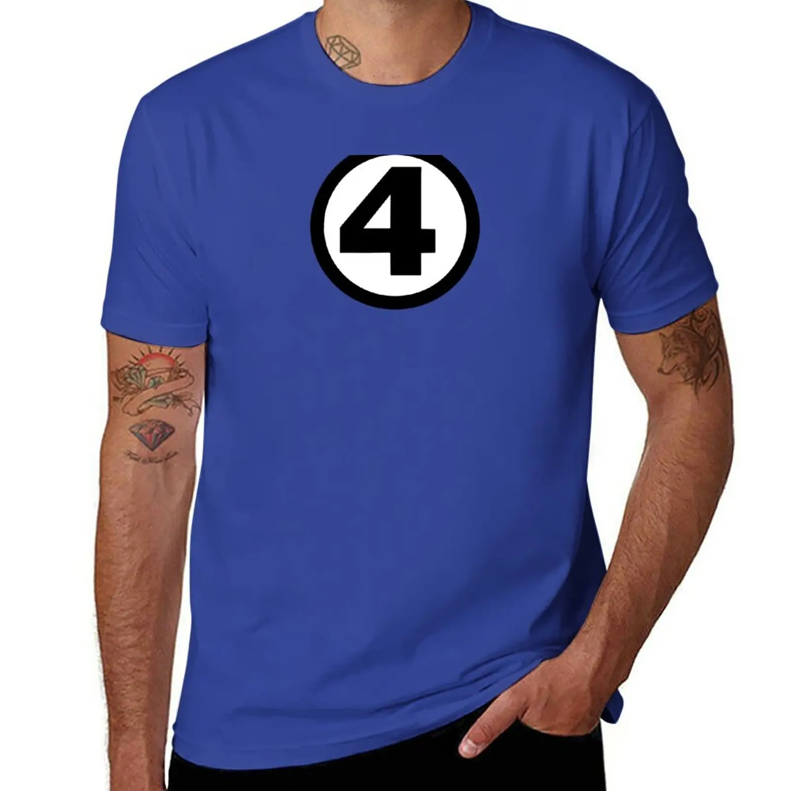 Fantastica Maglietta Quattro #4 T-Shirt Sportiva A Ventaglio T-Shirt Con Stampa Animalier Per Ragazzi Maglietta Nera T-Shirt Con Grafica Da Uomo Pack
