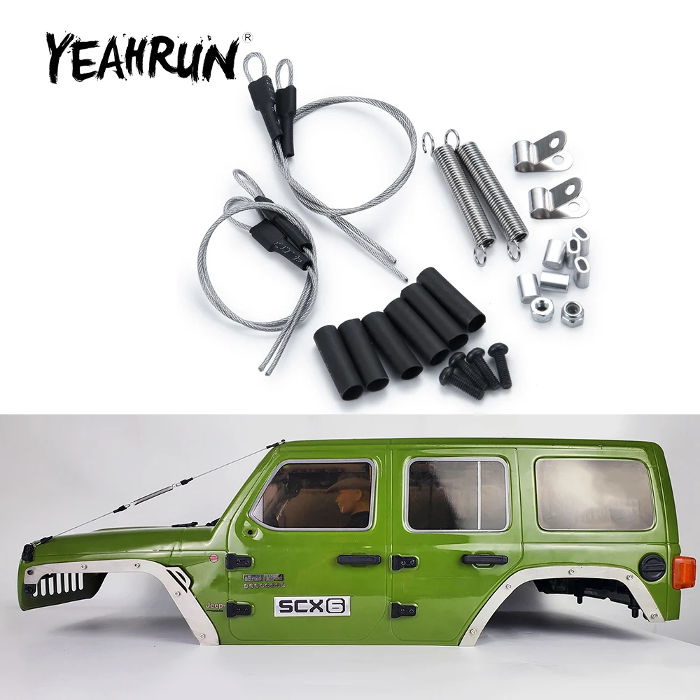 Стальной трос YEAHRUN для Axial SCX6 AXI05000 Wrangler AXI05001 Trail Honcho 1/6 RC гусеничная модель автомобиля, обновленные детали, аксессуары